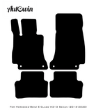 Leather Floor Mats For Mercedes Benz E-Class W213 Sedan (2016-2020) ER56 Design - AutoWin
