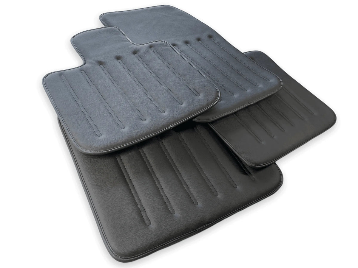 Leather Floor Mats For Rolls Royce Black Badge Ghost Series II (2021-2024) Black - AutoWin