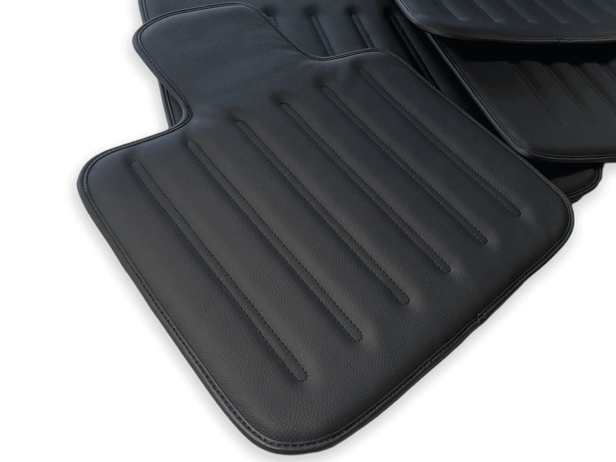 Leather Floor Mats for Rolls Royce Black Badge Phantom VIII (2017-2024) Black - AutoWin