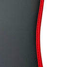 Leather Floor Mats with Red Trim for Ford Mustang GT350 Shelby (2015-2021) with Cobra Sewing - AutoWin