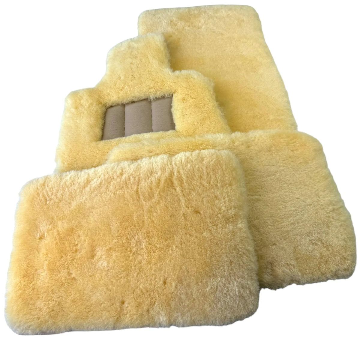Natural Color Medical Sheepskin Floor Mats for Rolls Royce Ghost Series II (2021-2024) | Relugan