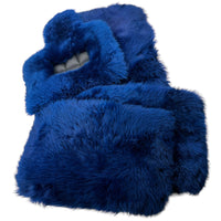 Navy Blue Sheepskin Floor Mats for Rolls Royce Cullinan RR31 (2018-2023) | ER56 Design - AutoWin