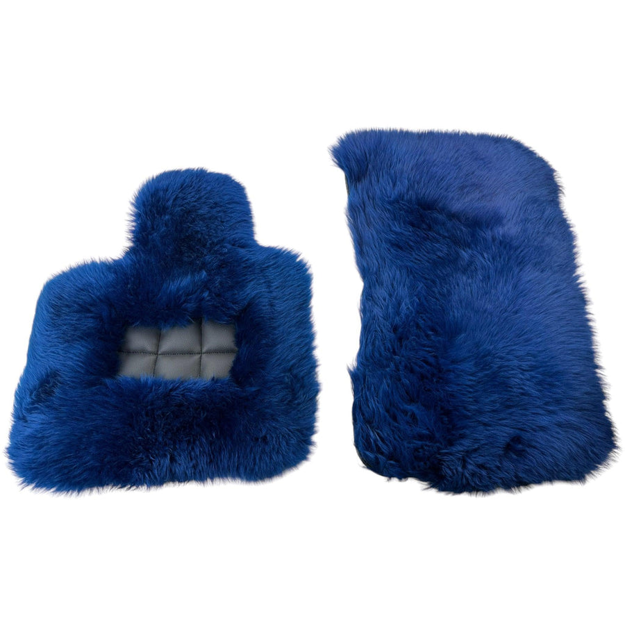 Navy Blue Sheepskin Floor Mats for Rolls Royce Phantom VIII (2017-2024) | ER56 Design - AutoWin
