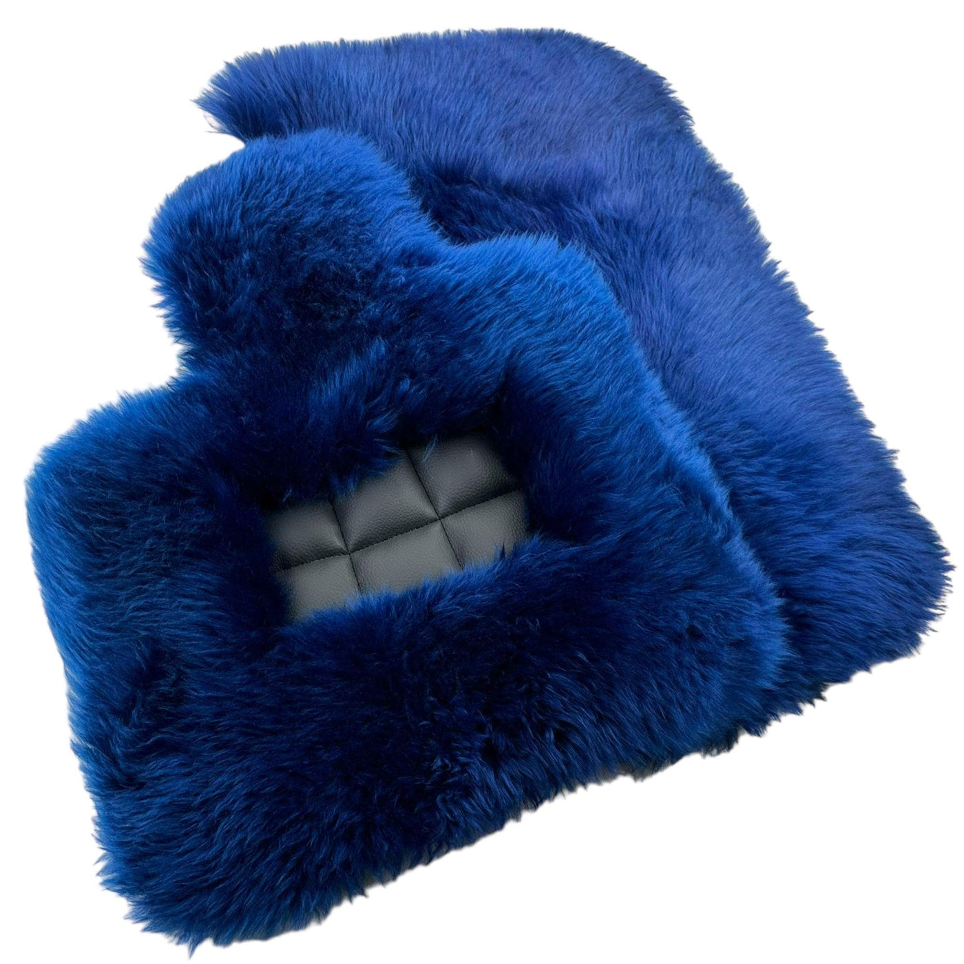 Navy Blue Sheepskin Floor Mats for Rolls Royce Phantom VIII (2017-2024) | ER56 Design - AutoWin