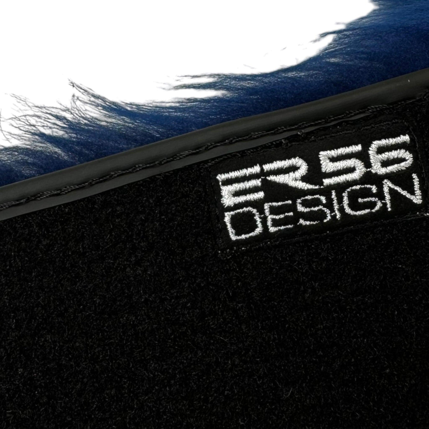 Navy Blue Sheepskin Floor Mats for Rolls Royce Wraith (2013–2023) | ER56 Design - AutoWin