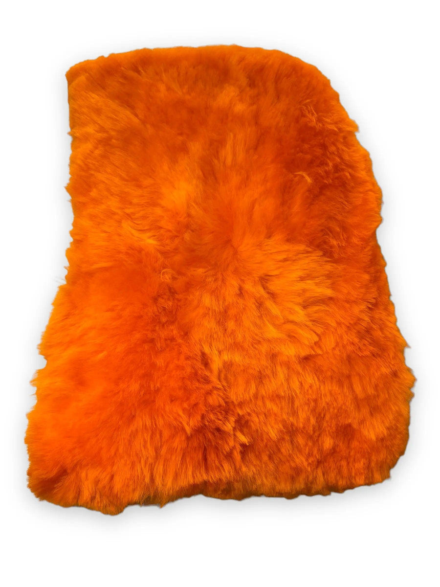 Orange Sheepskin Floor Mats For Bentley Flying Spur (2005-2013) Er56 Design Brand - AutoWin