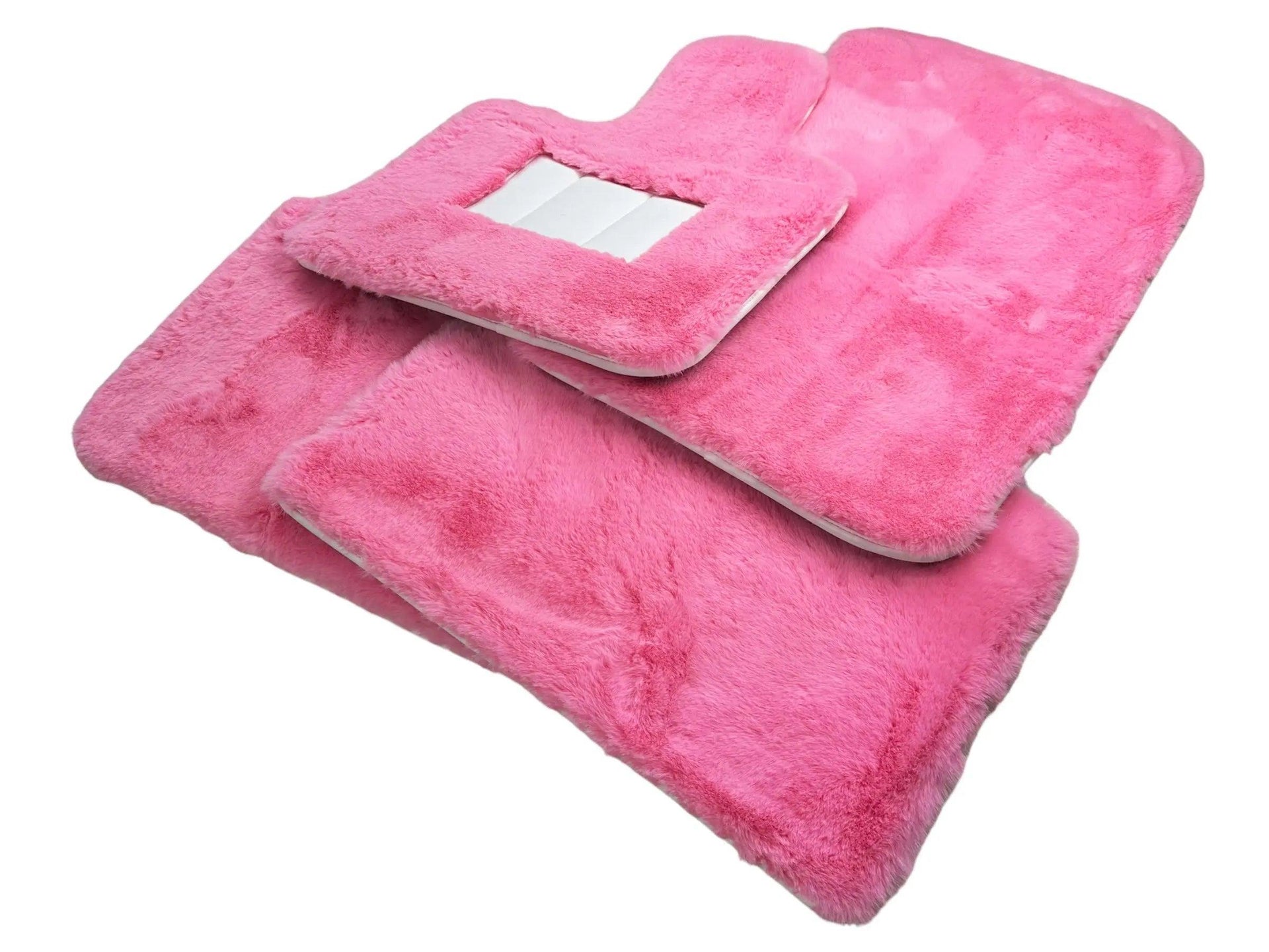 Pink Sheepskin Floor Mats For Rolls Royce Cullinan Rr31 2018-2023 Er56 Design Brand - AutoWin