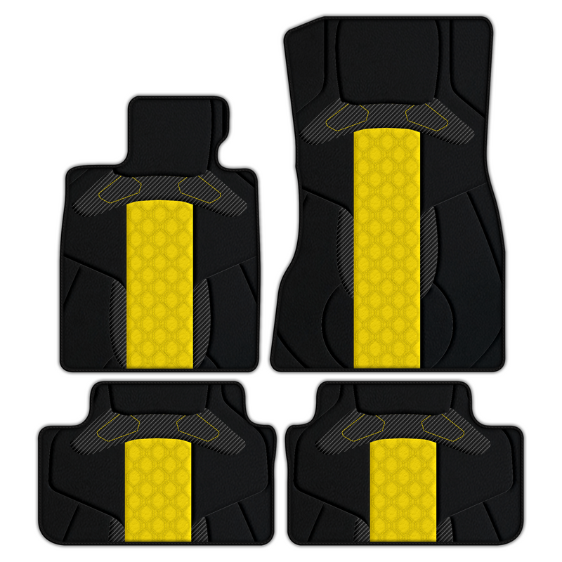 Premium Customizable Leather Floor Mats with AW45 Pattern for BMW 3 Series E90 (2005-2013) Sedan