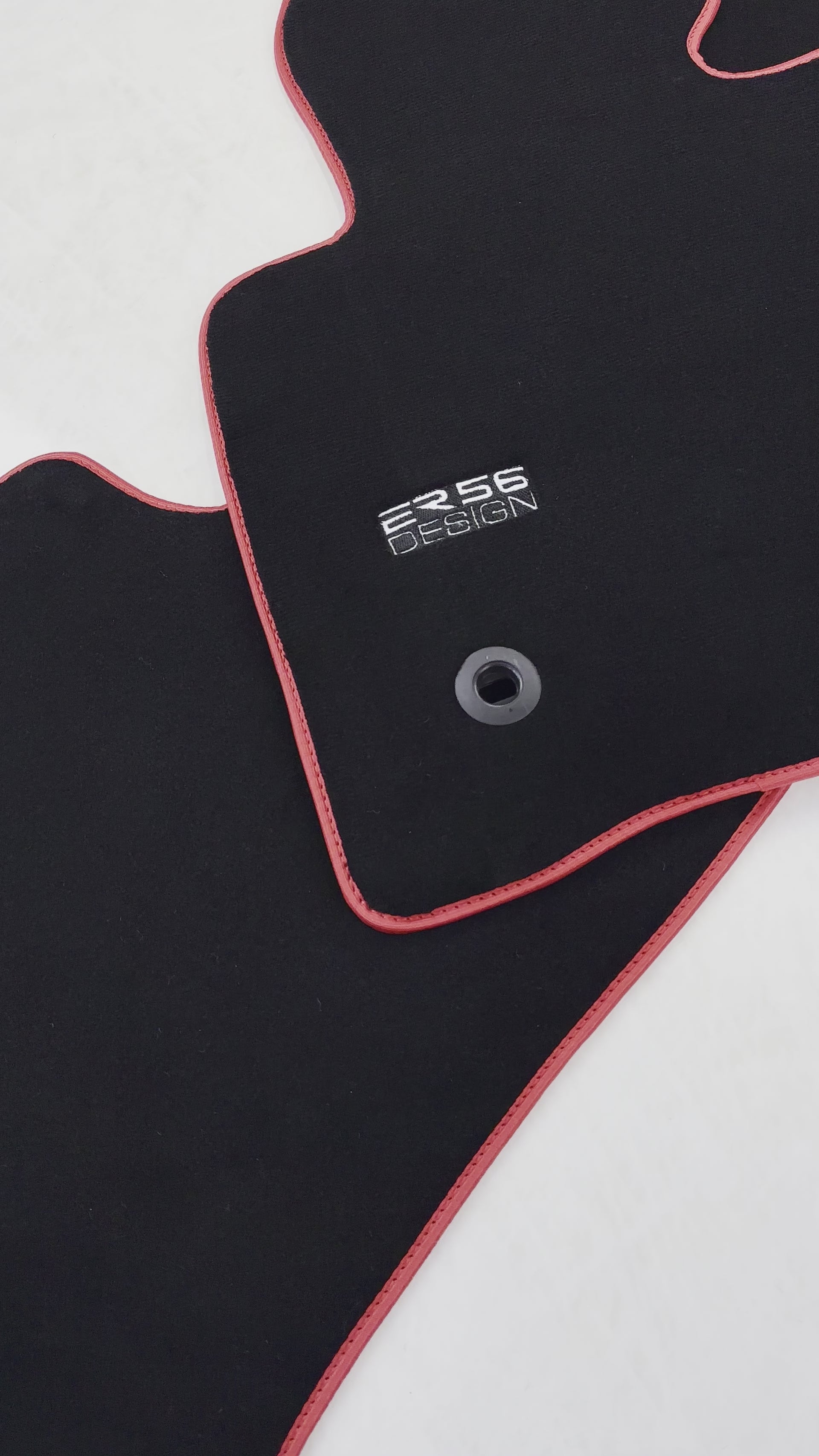 Black Floor Mats For Toyota Land Cruiser 200 (2008-2012) Red Trim | ER56 Design - ER56 Design