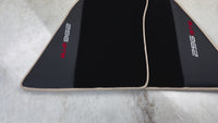 Black Floor Mats for Ferrari 296 GTB (2022-2025) with Leather | Beige Trim