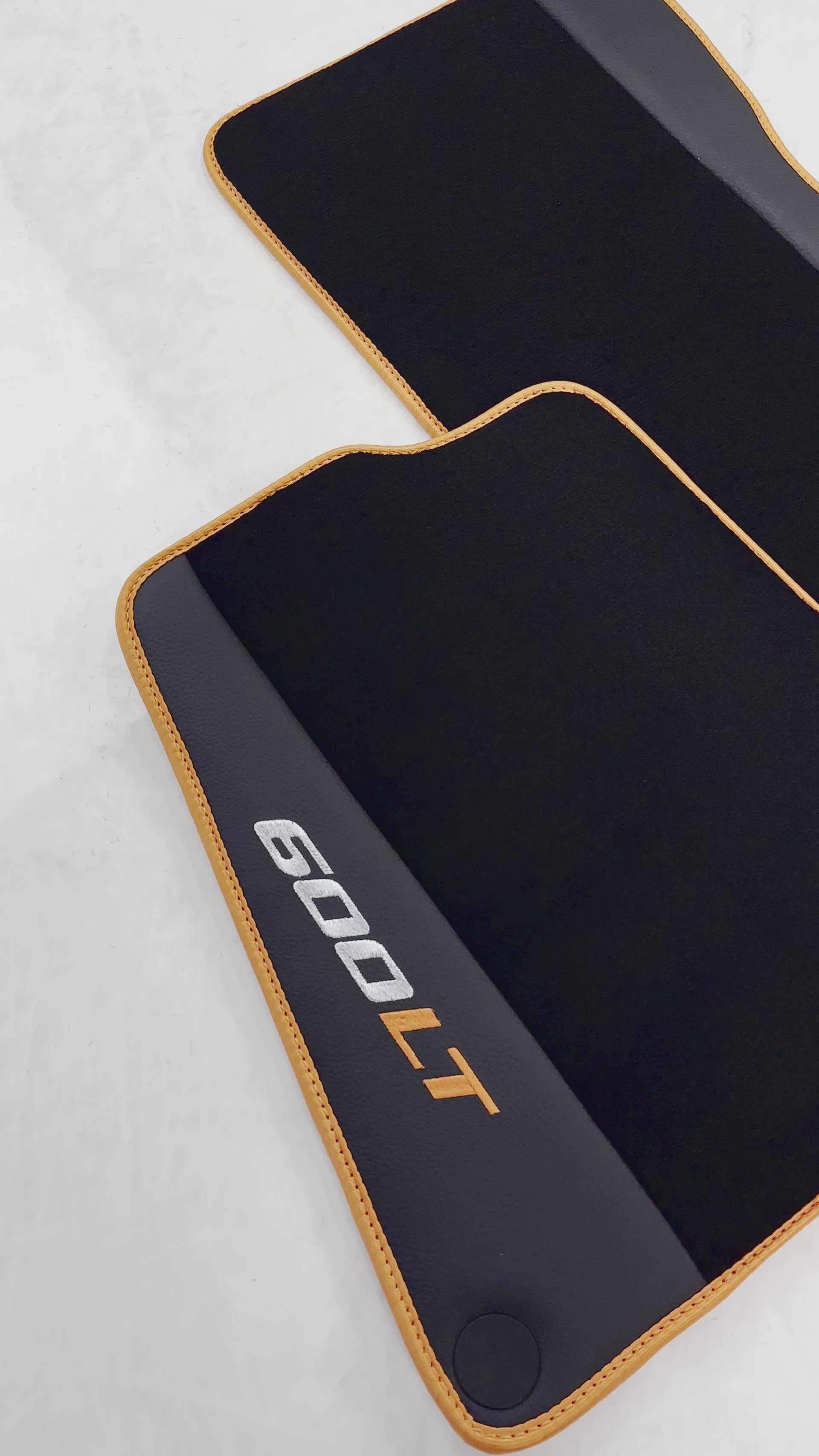 Black Floor Mats for McLaren 600 LT (2018-2020) With Alcantara Leather - AutoWin.EU