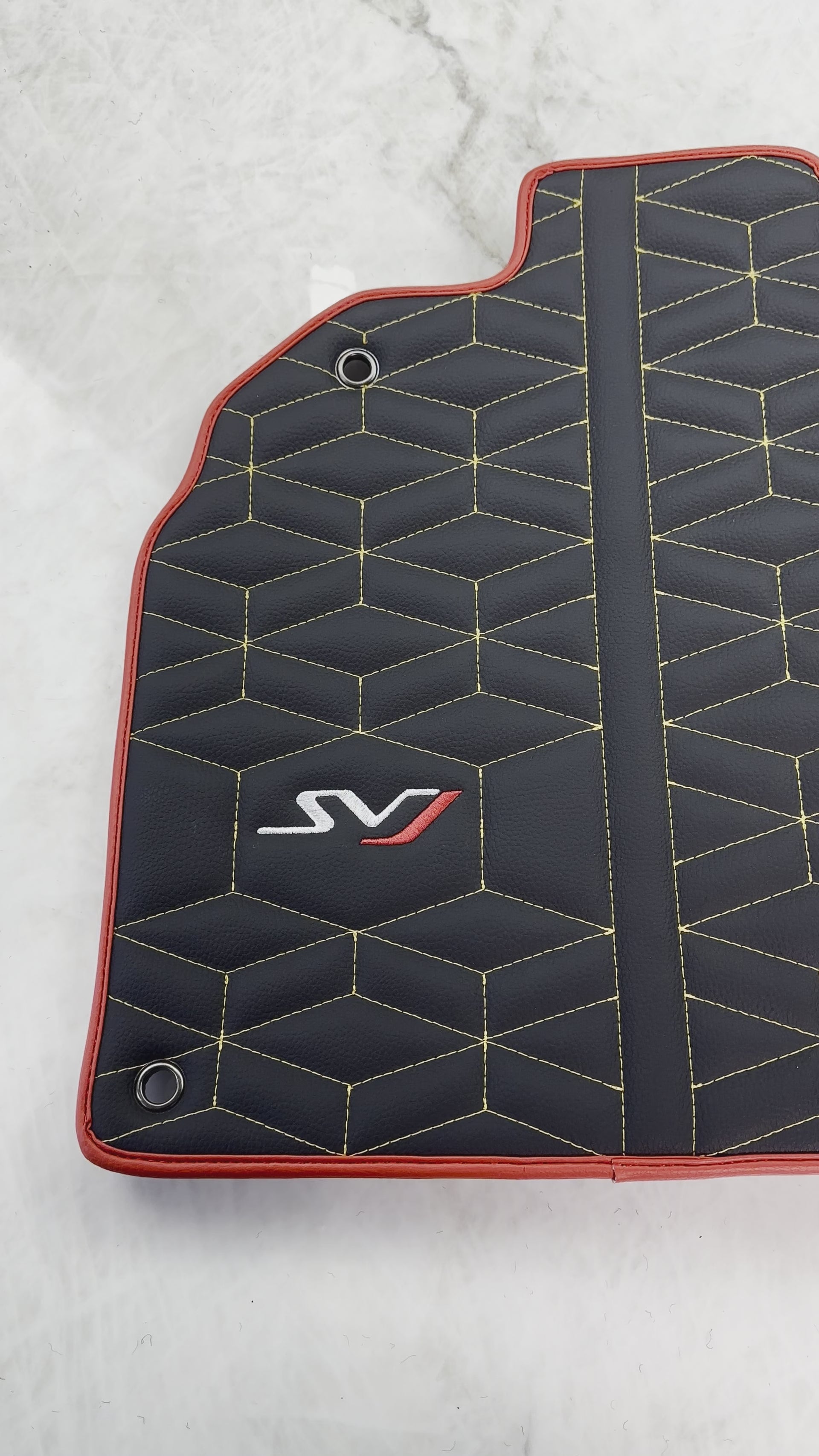 Leather Floor Mats for Lamborghini Aventador SVJ Limited Edition - AutoWin.EU