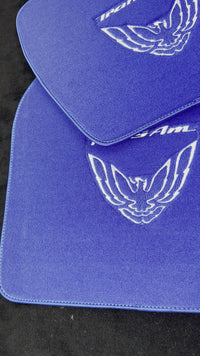 Blue Floor Mats for Pontiac FireBird (1993-2002) with Trans Am Logo