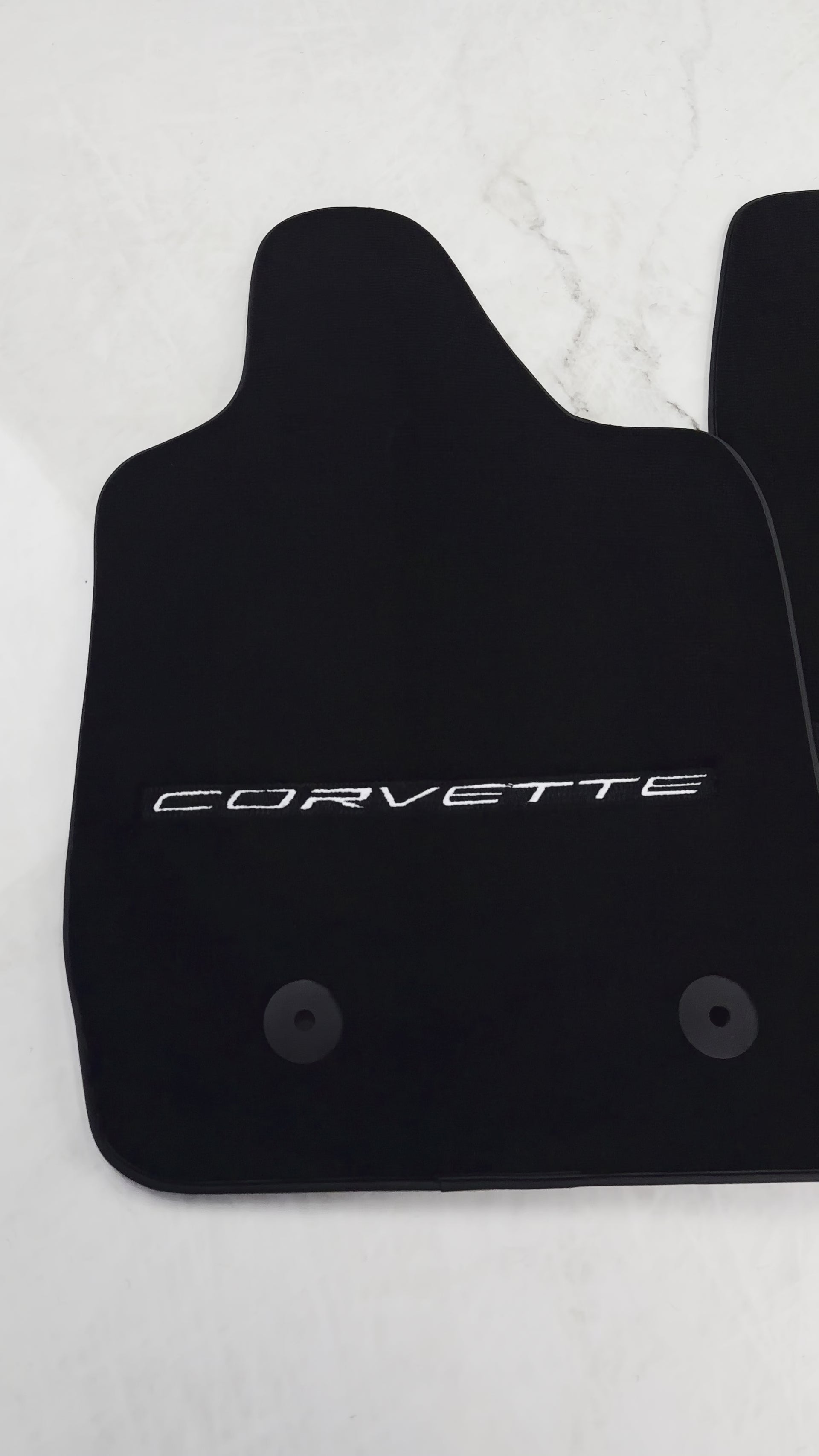 Black Floor Mats For Chevrolet Corvette C7 (2014-2019) - AutoWin