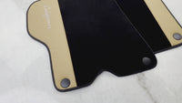 Black Floor Mats for Ferrari California (2008-2014) with Beige Tradizione Nappa Leather