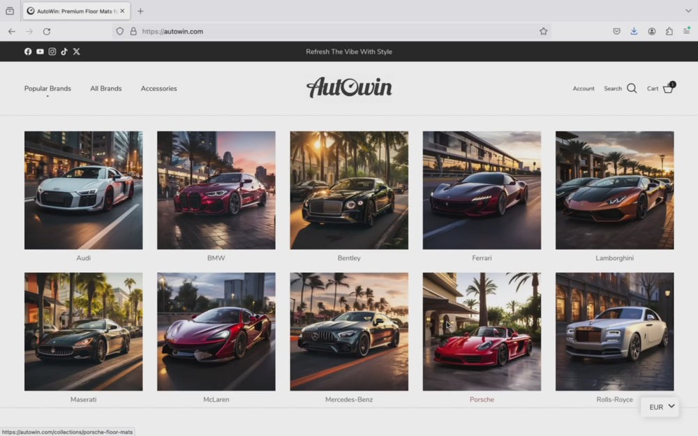 Spersonalizuj swoje dywaniki podłogowe Porsche