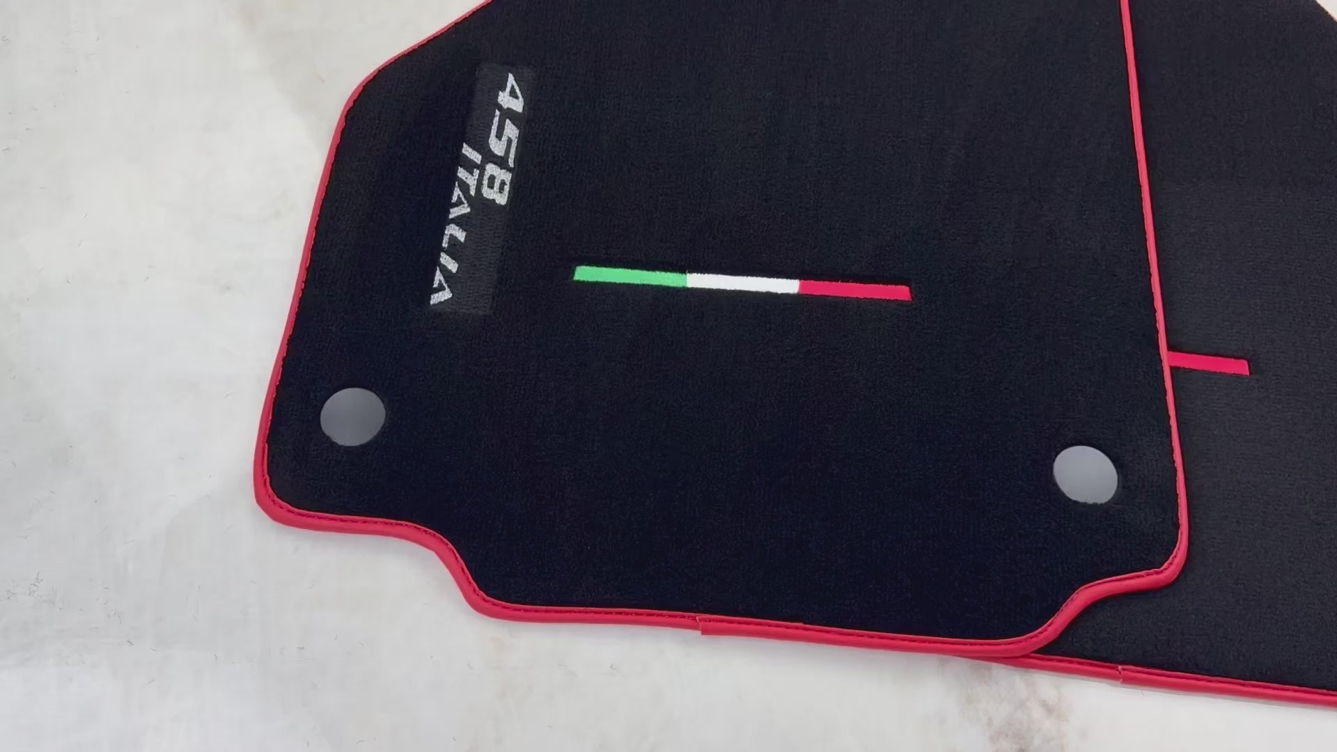 Floor Mats for Ferrari 458 Italia (2009-2015) with Red Trim - AutoWin
