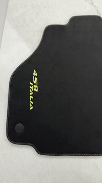 Alcantara Black Floor Mats For Ferrari 458 Italia (2009-2015) Yellow