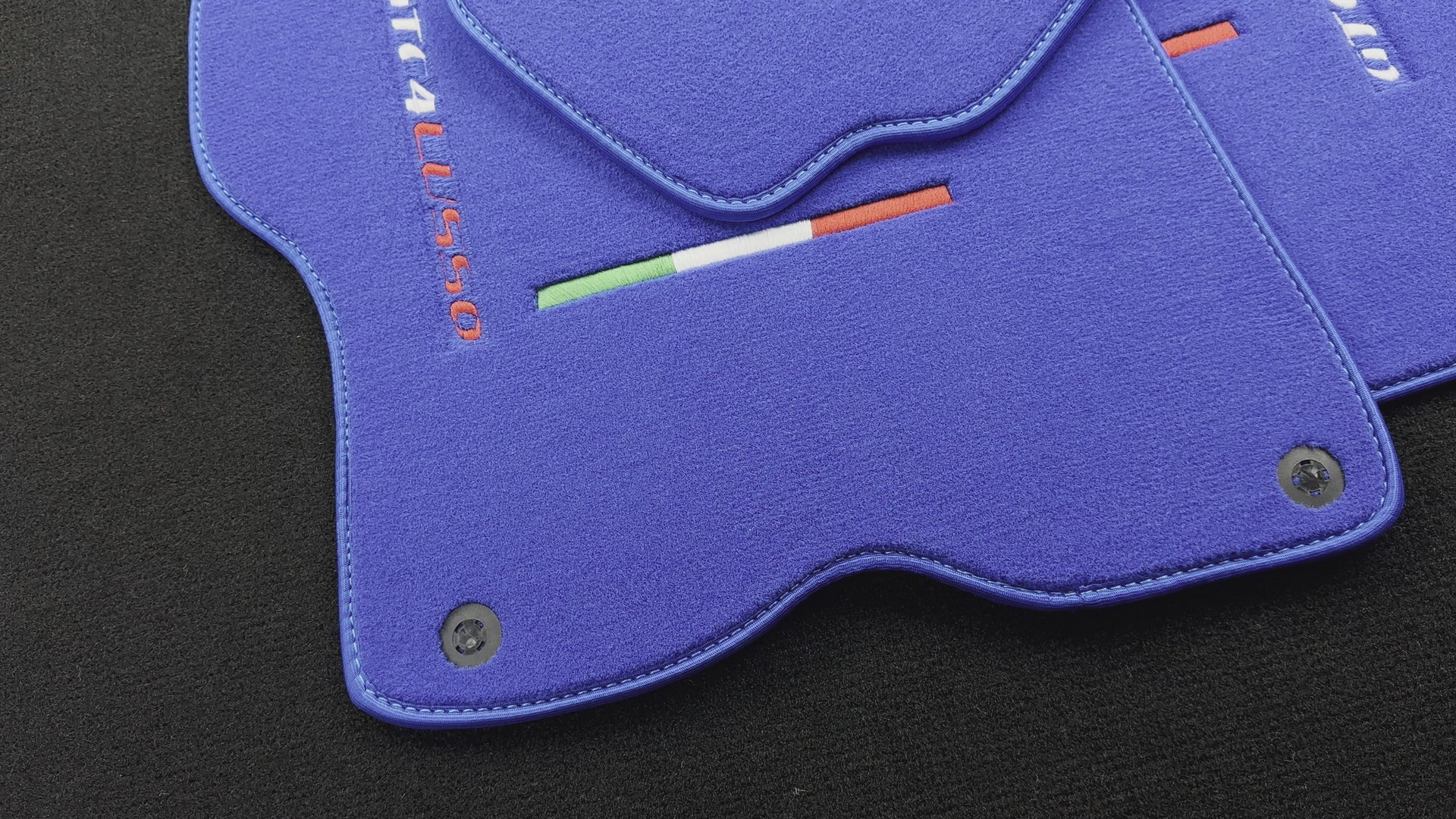 Niebieskie Dywaniki Samochodowe do Ferrari GTC4 Lusso (2016-2023) Edycja Włoska - AutoWin