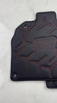 Black Leather Floor Mats for Lamborghini Aventador SVJ 63 Edition