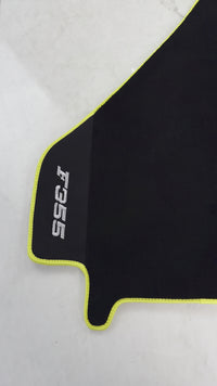 Black Floor Mats For Ferrari F355 1994-1999 With Alcantara Leather
