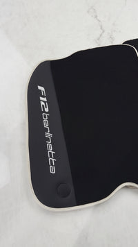 Black Floor Mats for Ferrari F12 Berlinetta (2012-2022) with Leather