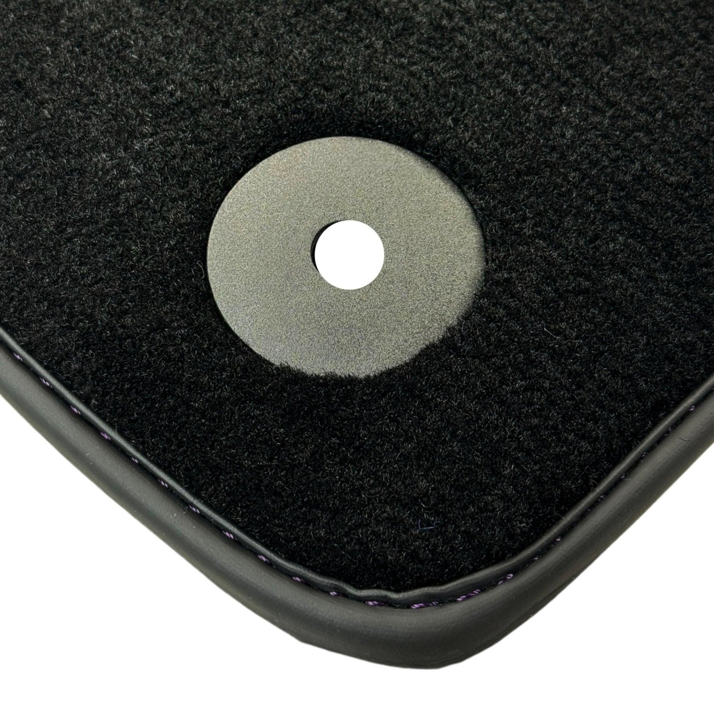 Purple Leather Black Floor Mats for Lamborghini Aventador | Black Trim - AutoWin