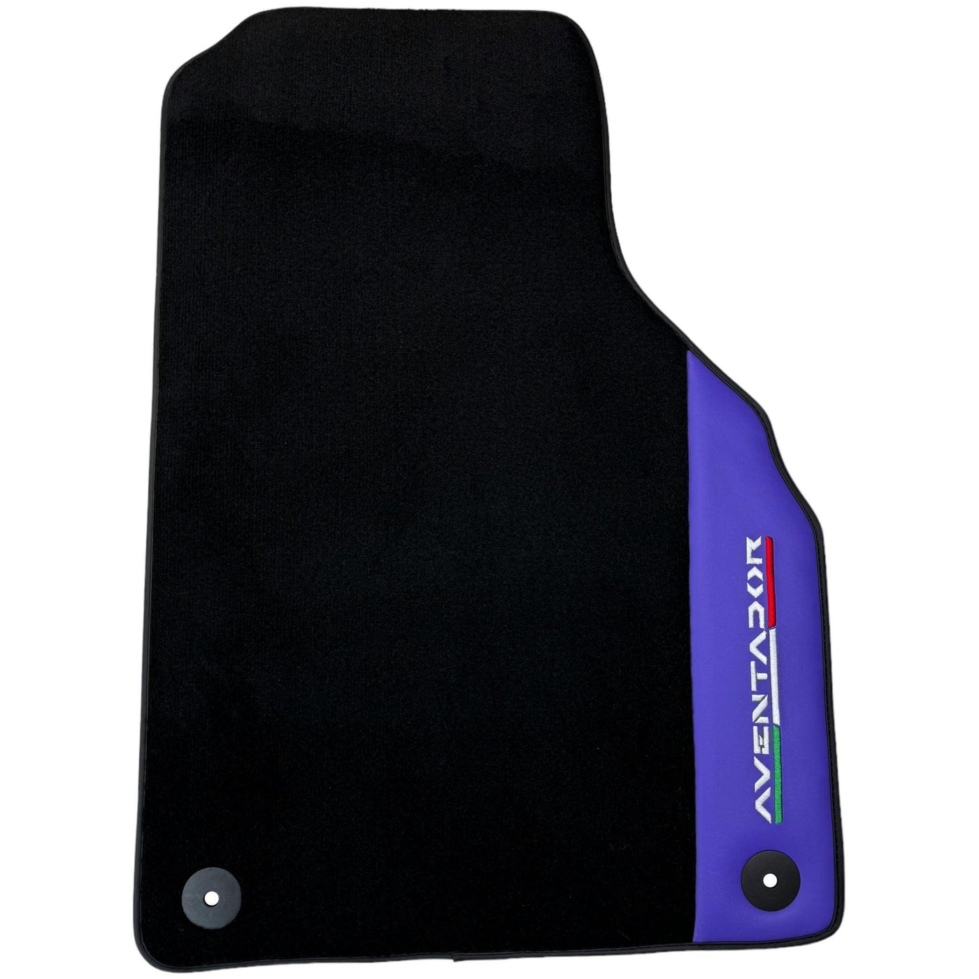 Purple Leather Black Floor Mats for Lamborghini Aventador | Black Trim - AutoWin