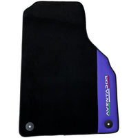Purple Leather Black Floor Mats for Lamborghini Aventador | Black Trim - AutoWin