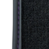 Purple Leather Black Floor Mats for Lamborghini Aventador | Black Trim - AutoWin