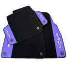 Purple Leather Black Floor Mats for Lamborghini Urus | Black Trim - AutoWin