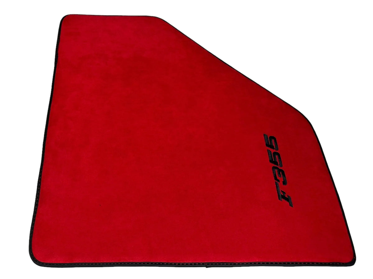 Red Alcantara Floor Mats For Ferrari F355 1994-1999 - AutoWin
