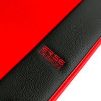 Red Floor Mats for Porsche 718 Boxster (2016-2023) with Leather - AutoWin