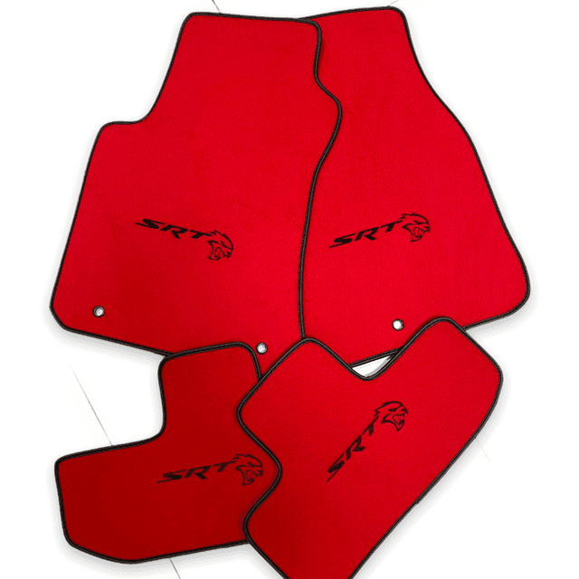 Red Floor Mats For Dodge Charger SRT 2015-2024 - AutoWin