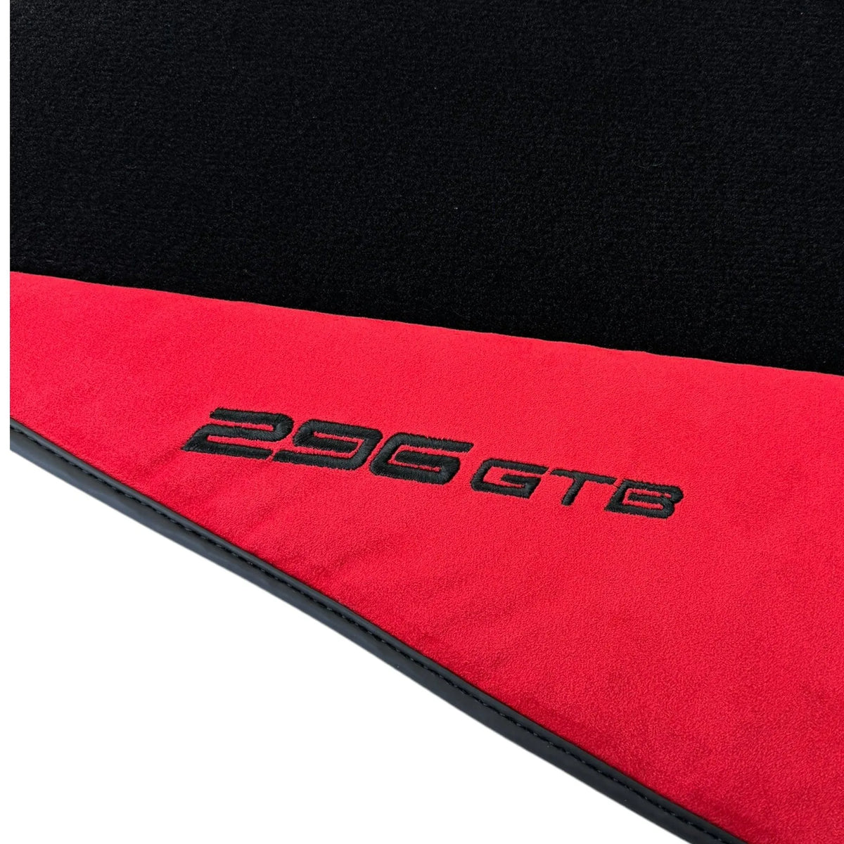 Red Floor Mats for Ferrari 296 GTB (2022-2027) with Alcantara Leather - AutoWin