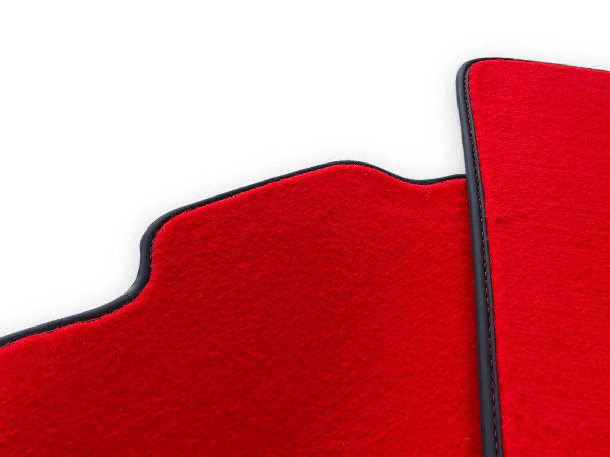 Red Floor Mats For Ferrari 488 Spider 2015-2022 Alcantara Leather - AutoWin