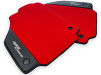 Red Floor Mats For Ferrari 488 Spider 2015-2022 Carbon Fiber - AutoWin