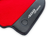 Red Floor Mats For Ferrari 488 Spider 2015-2022 Carbon Fiber - AutoWin