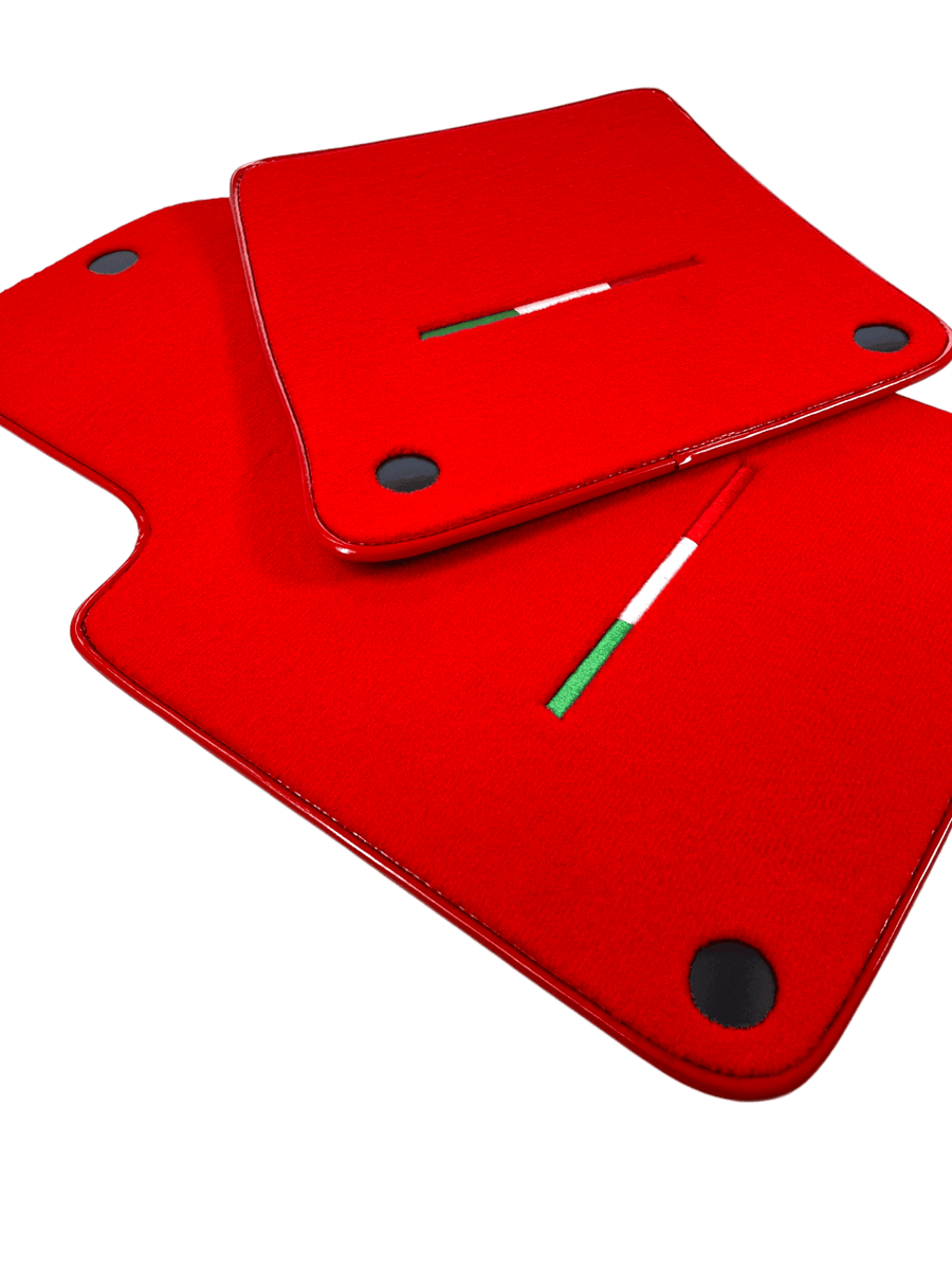 Red Floor Mats For Ferrari 612 Scaglietti 2005-2011 Italian Edition - AutoWin