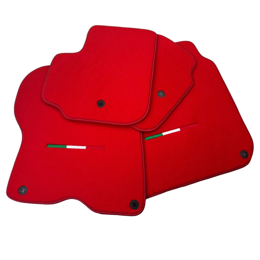 Red Floor Mats for Ferrari GTC4 Lusso (2016-2023) | Premium Quality