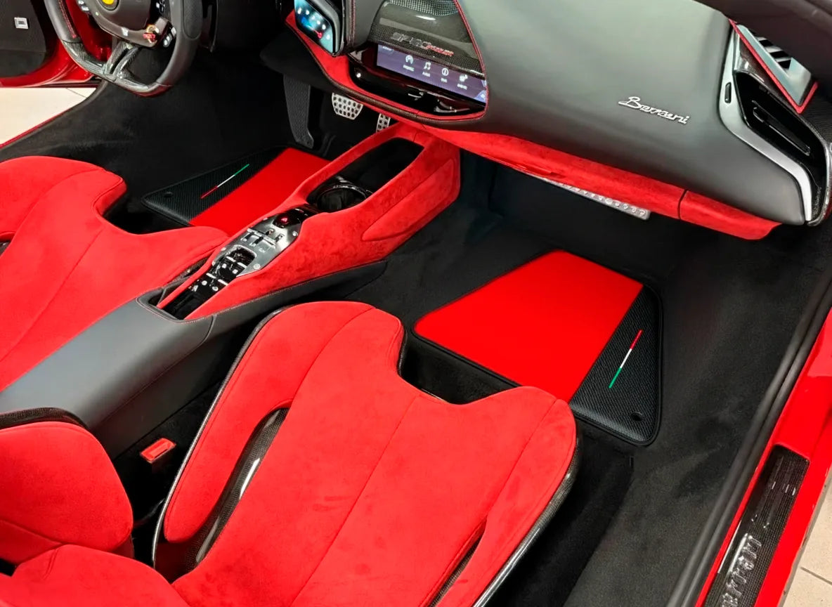 Interior look of floor mats for Ferrari SF90 Stradale (2019-2024)