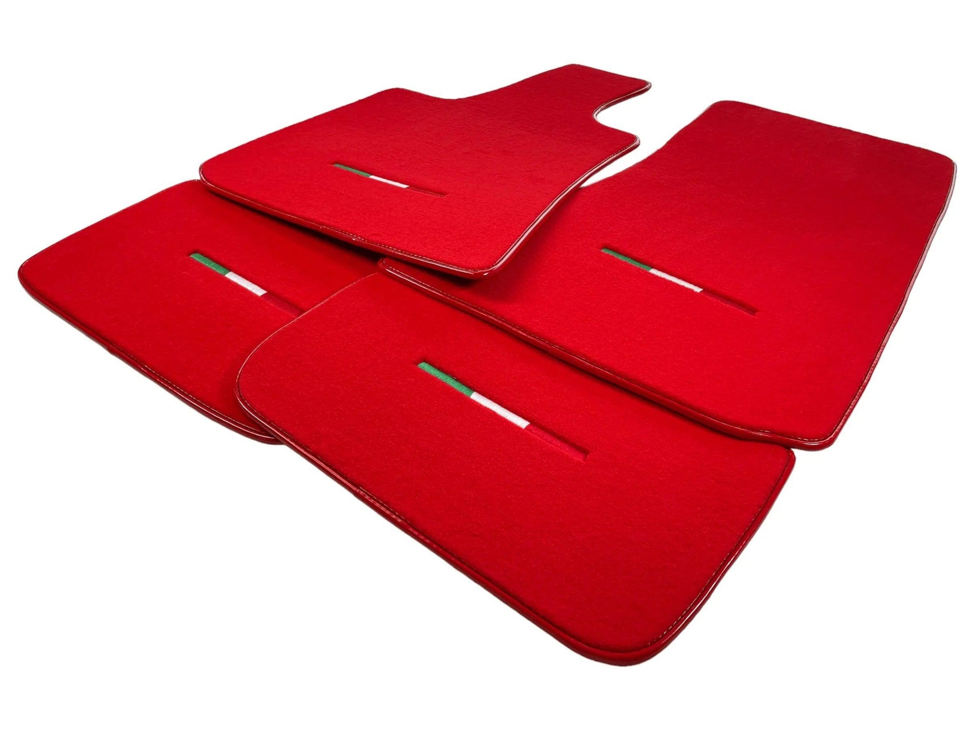 Red Floor Mats For Maserati Coupé (2001-2007) Italy Edition - AutoWin