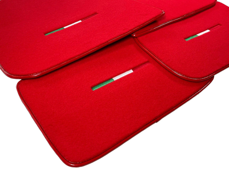 Red Floor Mats For Maserati Levante (2017-2023) Italy Edition - AutoWin