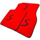 Red Floor Mats for Mini Countryman F60 Hybrid (2020-2023) - AutoWin