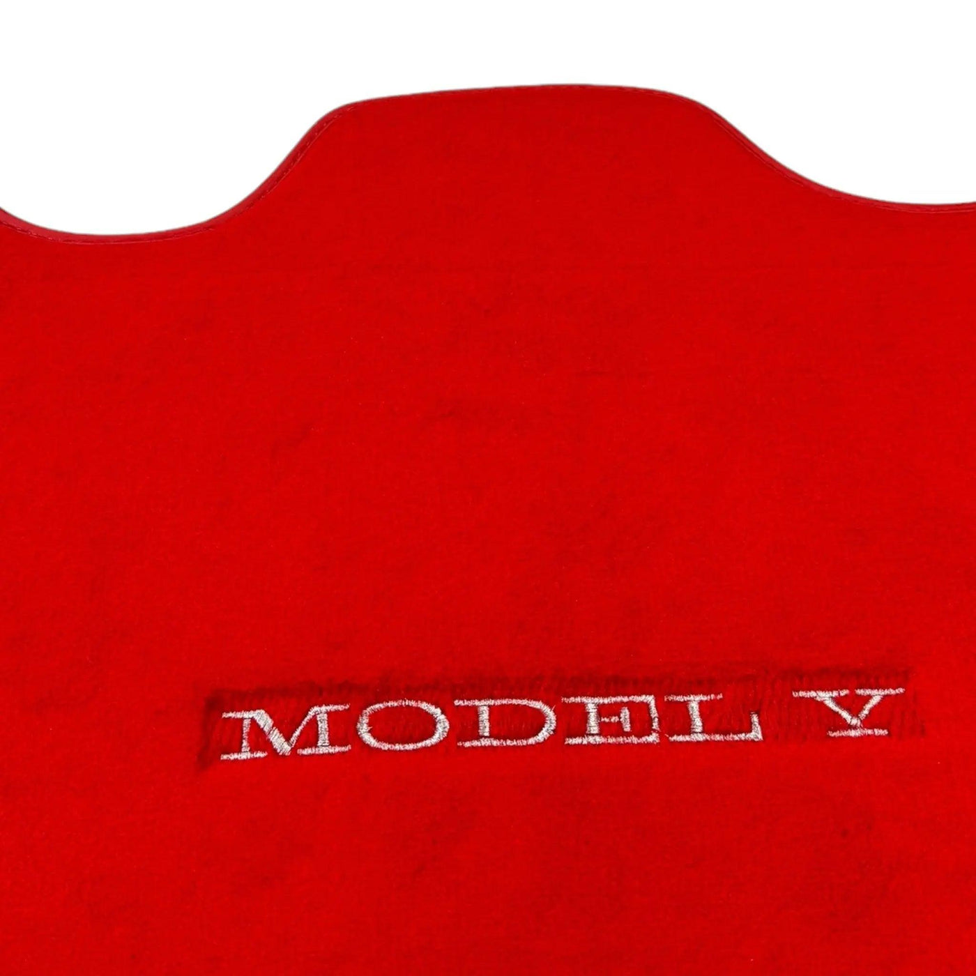 Red Floor Mats for Tesla Model Y (2020-2023) with Red Trim - AutoWin