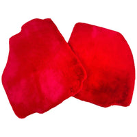 Red Sheepskin Floor Mats for Ferrari 488 Pista Spider (2019-2021)