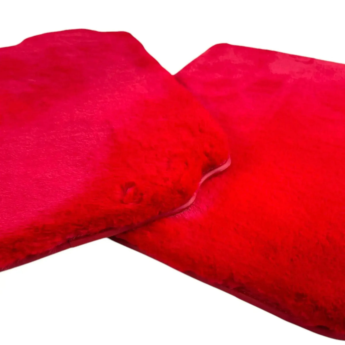 Red Sheepskin Floor Mats for Ferrari 488 Spider (2016-2022)