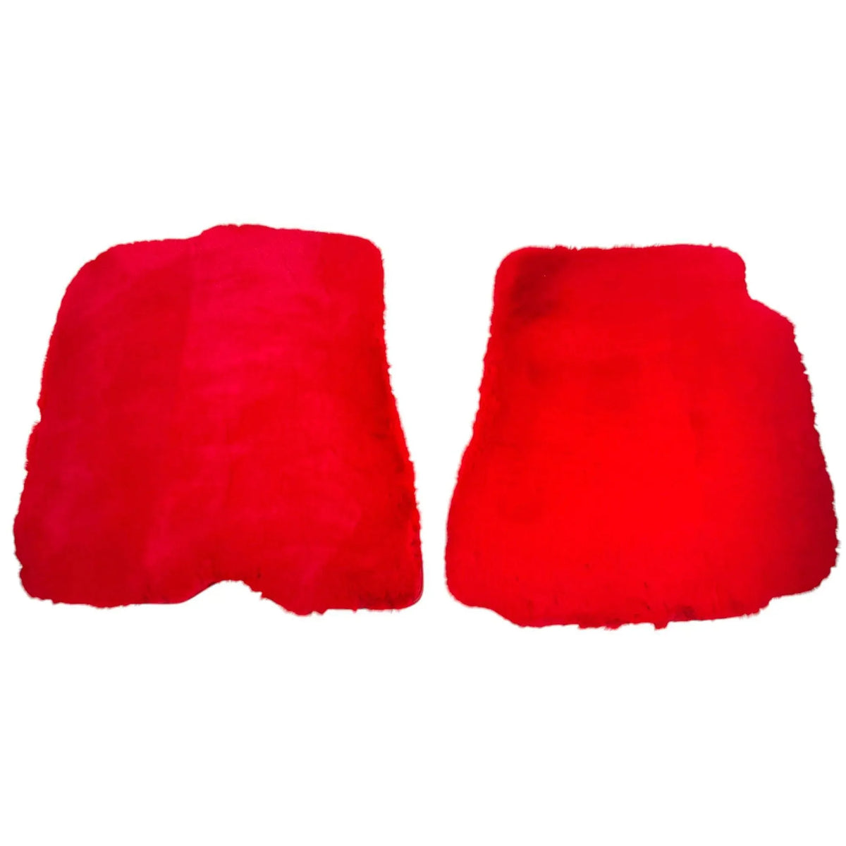 Red Sheepskin Floor Mats for Ferrari Roma (2021-2027)