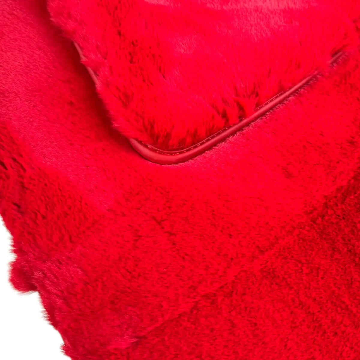 Red Sheepskin Floor Mats for Ferrari Roma (2021-2027)