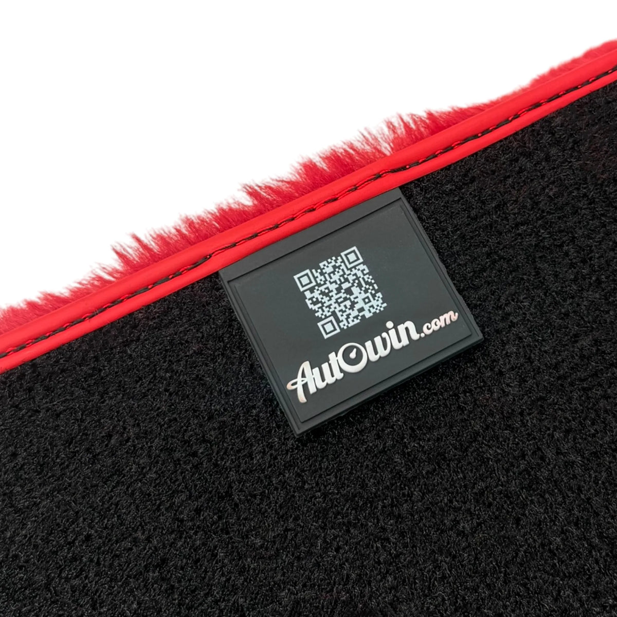 Red Sheepskin Floor Mats For Rolls Royce Ghost Series II (2021-2024) ER56 Design Brand